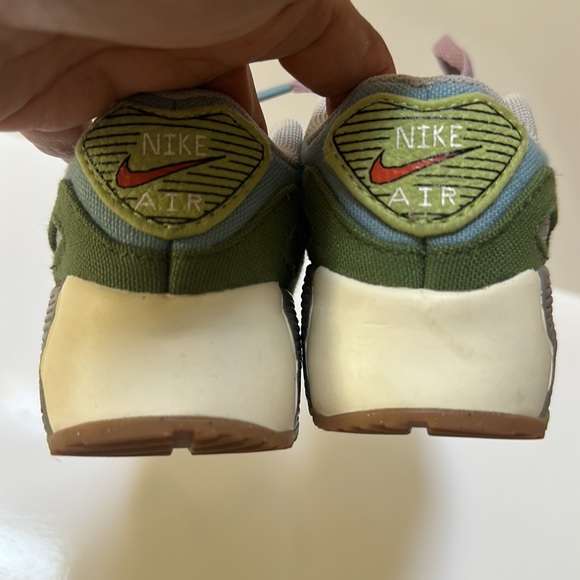 Unisex Toddler Nike Air Max 90 LTR size 9 color green/purple/blue/cream - Picture 9 of 11